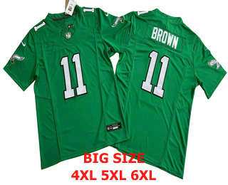 Men%27s Philadelphia Eagles #11 AJ Brown Kelly Green FUSE Vapor Limited Throwback Jersey->los angeles rams->NFL Jersey
